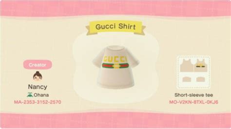 gucci shirt animal crossing new horizons|The best Animal Crossing QR codes and custom design codes.